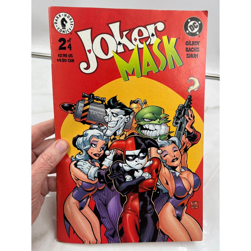 Joker Mask Comic Book Lot Issues 1 & 2 DC Dark Horse Crossover Harley Quinn 2000 - Picture 4 of 5